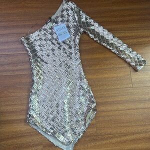 Light pink sequin dress